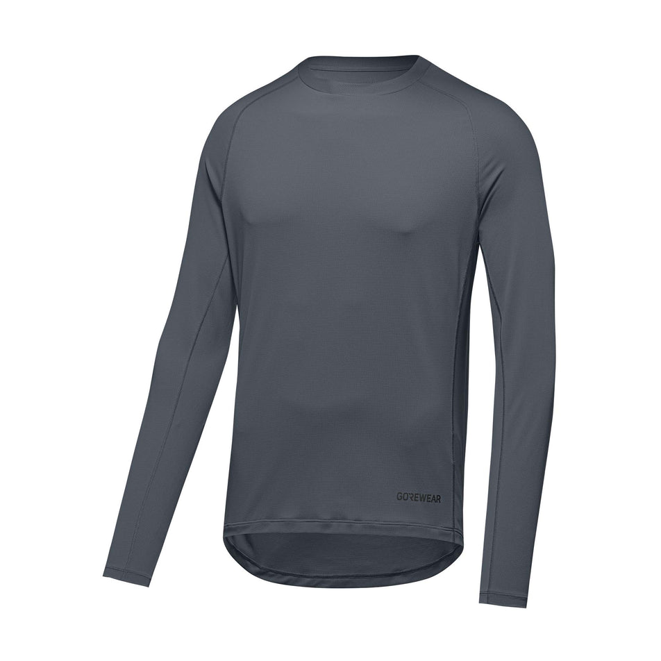 The front of the GOREWEAR Men's Everyday Long Sleeve Shirt in the Lab Graphite colourway. (8604890661026)