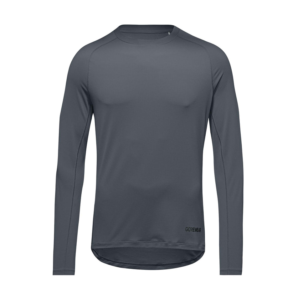 The front of the GOREWEAR Men's Everyday Long Sleeve Shirt in the Lab Graphite colourway. (8604890661026)