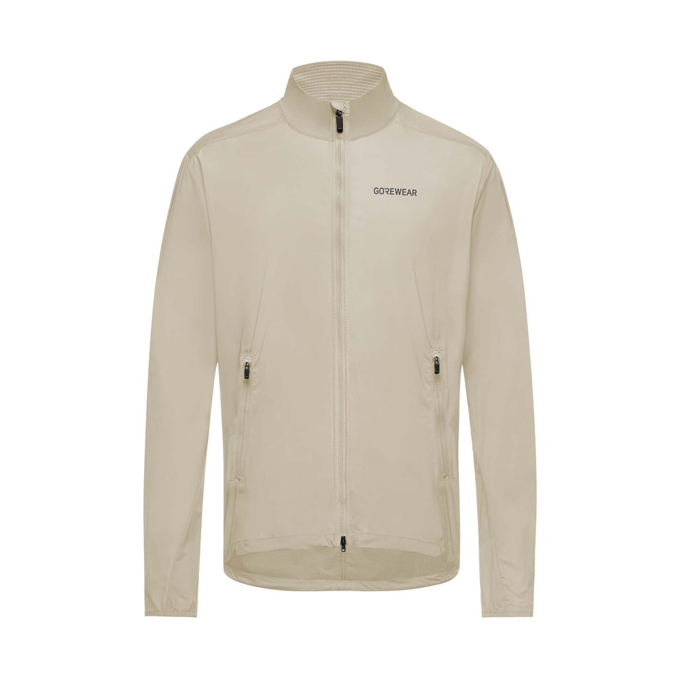 The front of the GOREWEAR Men's Concurve Windbreaker in the Tech Beige colourway. (8604901965986)