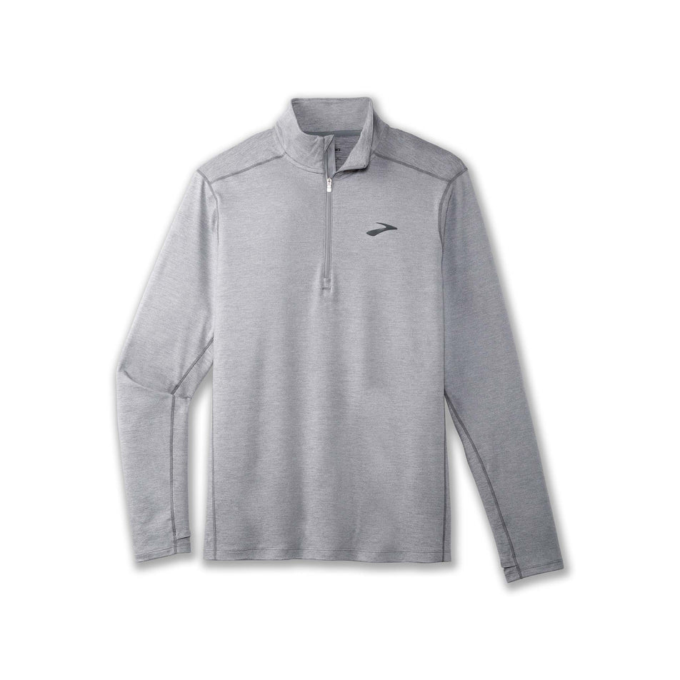 A Brooks Men's Dash 1/2 Zip 2.0 in the Heather Stone colourway. (8177451729058)