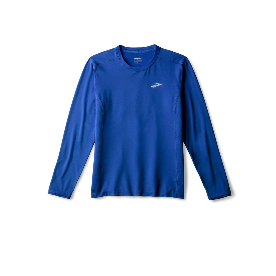 Front view of the Brooks Men's Atmosphere Long Sleeve 3.0 in the Neo Blue colourway. (8575021514914)