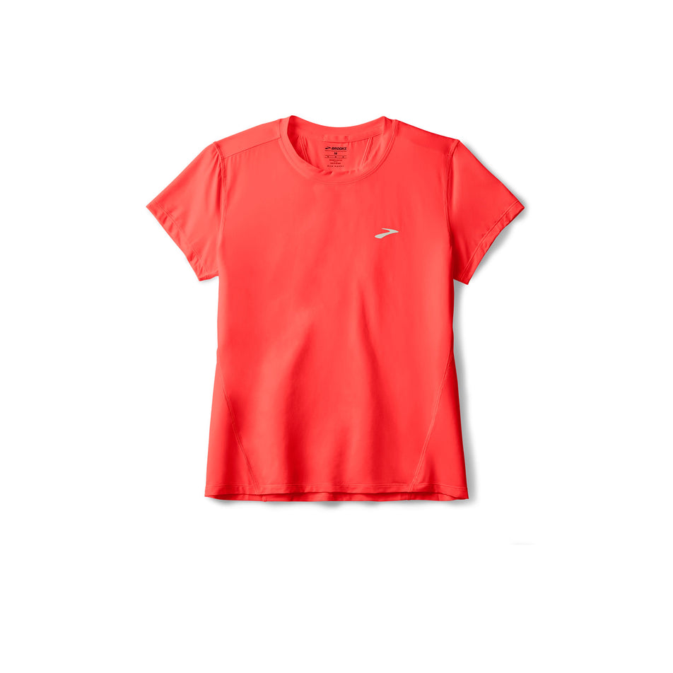 Front view of the Brooks Women's Sprint Free Short Sleeve 3.0 in the Neo Cayenne colourway. (8575025676450)