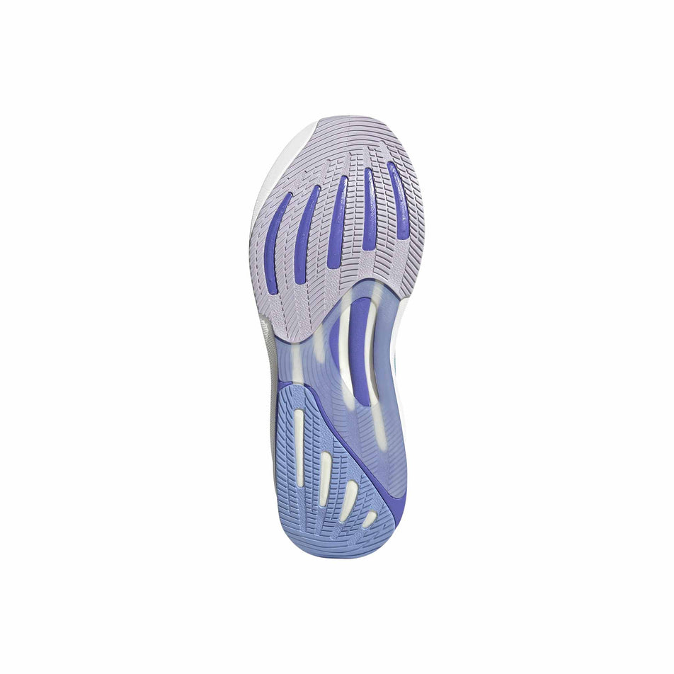Outsole of the right shoe from a pair of adidas women's Supernova Rise Running Shoes in the Semi Flash Aqua/Cobalt Blue/Blue Spark Met. colourway   (8472646156450)