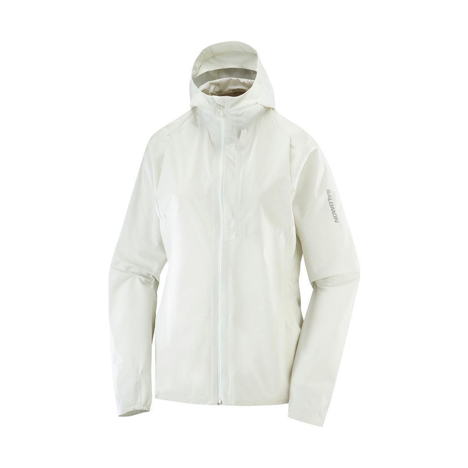 The front of the Salomon Women's Bonatti Trail Shell Jacket in the Icicle colourway. (8576408846498)