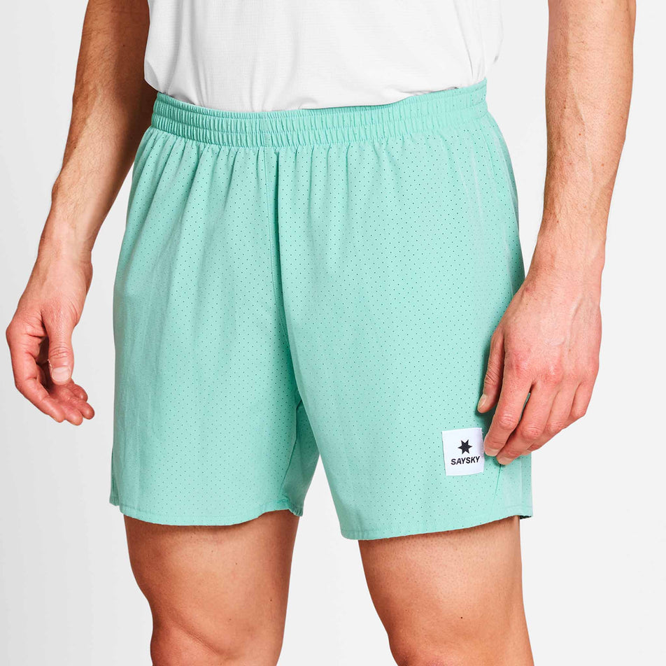 Front view of a model wearing a pair of SAYSKY Men's Pace Air Shorts 5