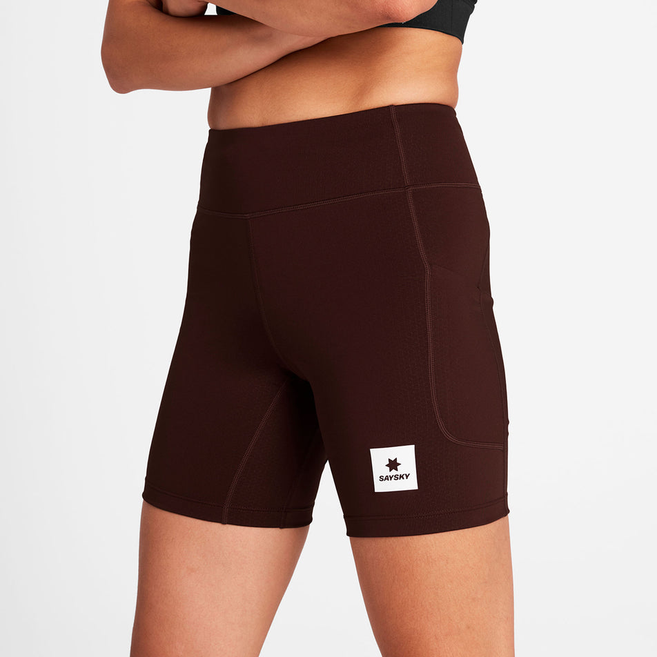 Front view of a model wearing the SAYSKY Women's Combat+ Short Tights 7