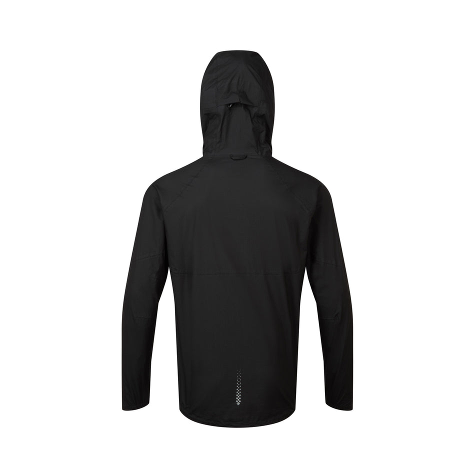 Back view of the Ronhill Men's Tech Fortify Jacket in the All Black colourway. (8490250829986)