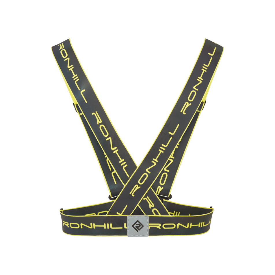 Back view of the Ronhill Unisex Reflect Belt in the Fluo Yellow/Reflect colourway.  (8491318313122)