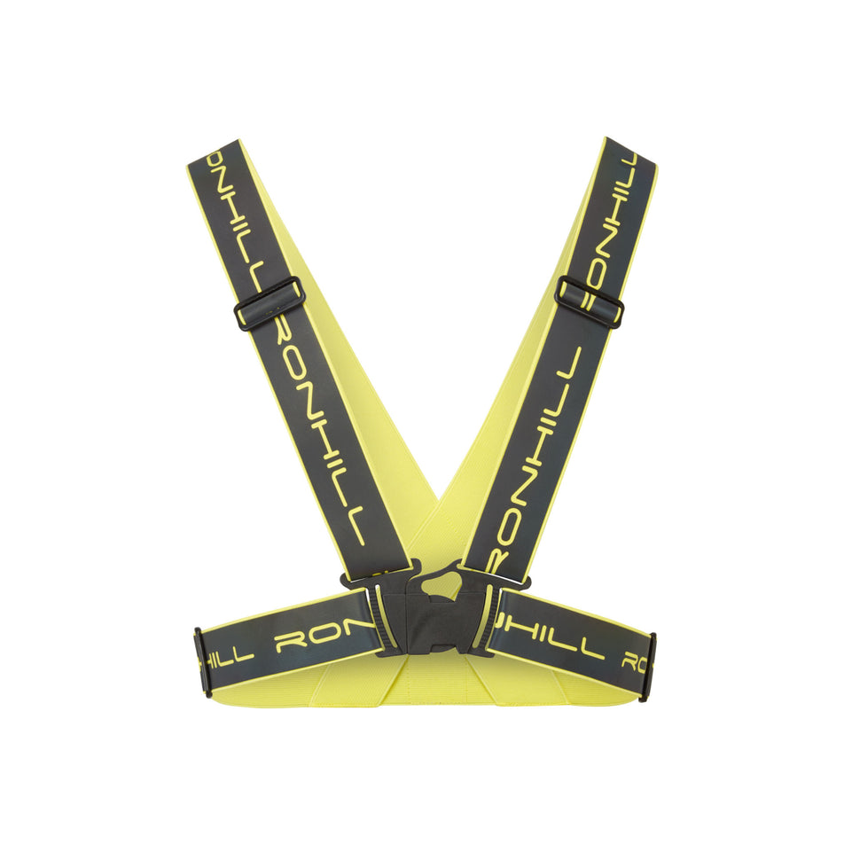 Front view of the Ronhill Unisex Reflect Belt in the Fluo Yellow/Reflect colourway. (8491318313122)