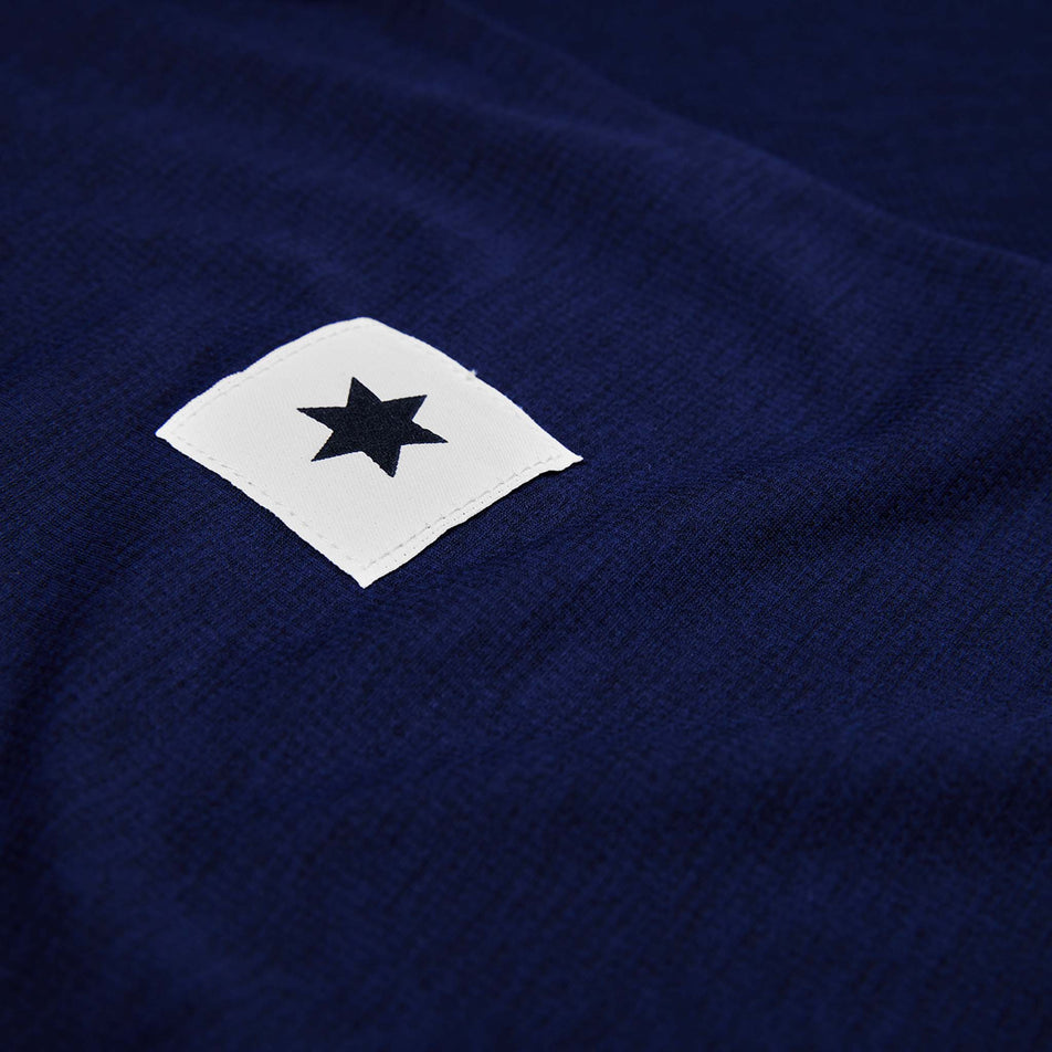 Close-up of the SAYSKY logo on the SAYSKY Men's Clean Combat Pro T-Shirt in the Blue colourway. (8730925400226)