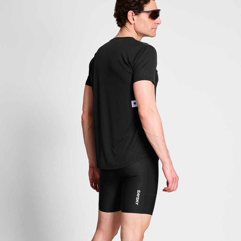 Back view of a model wearing the SAYSKY Men's Flow+ Race Short Tights 7
